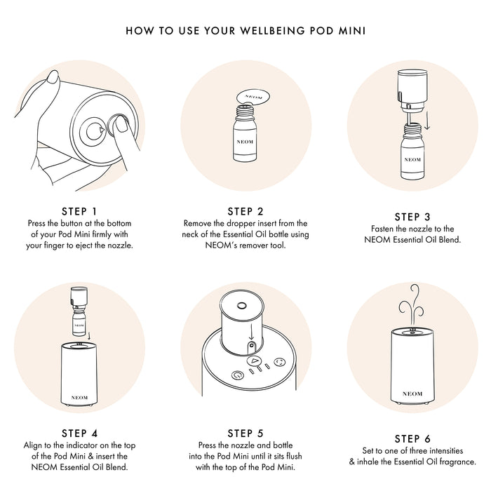 Wellbeing Pod Mini - Essential Oil Diffuser (Nude)